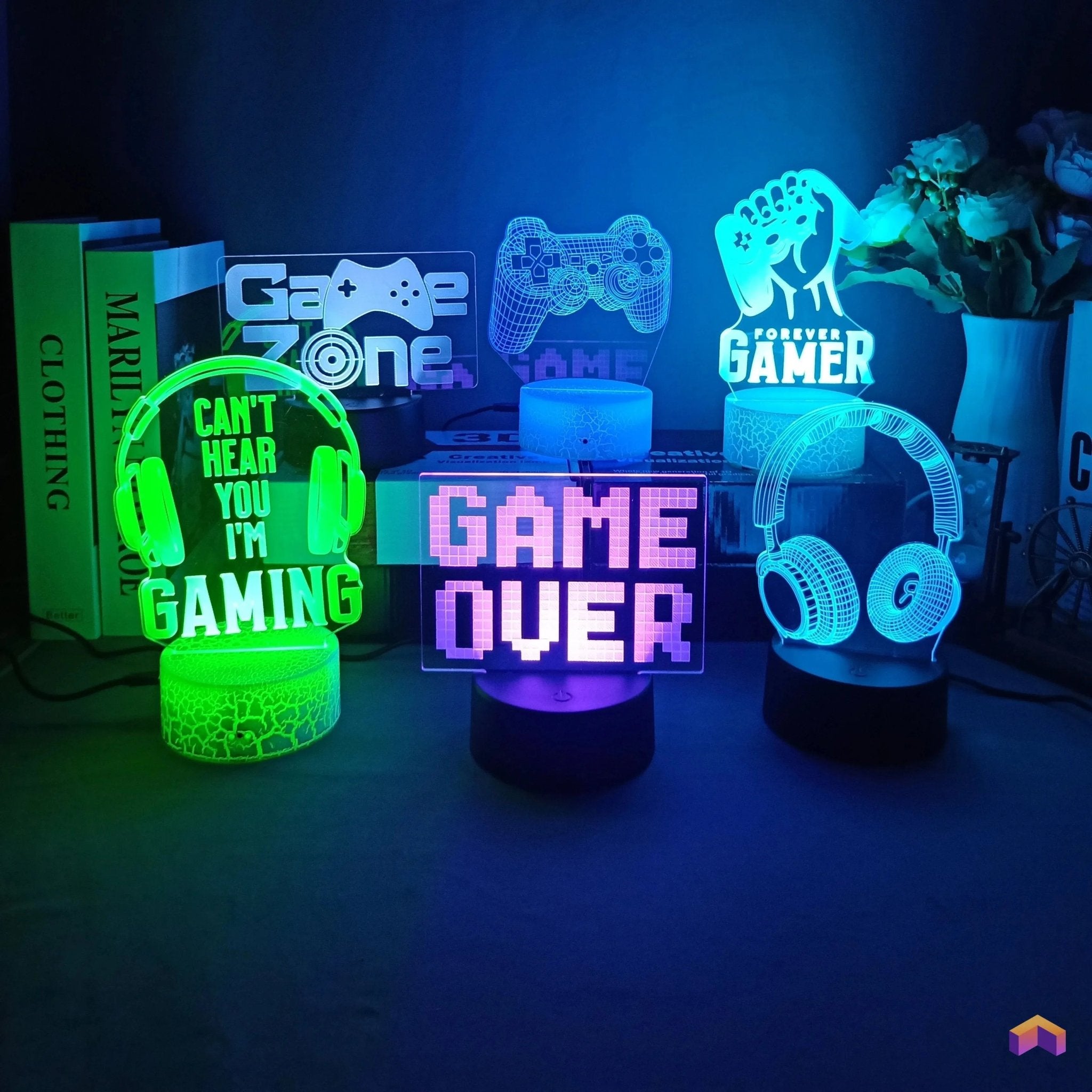 Lampe 3D Game Over - Déco Gaming