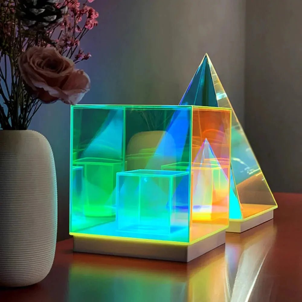 Lampe LED Pyramide/Cube RGB - Déco Gaming