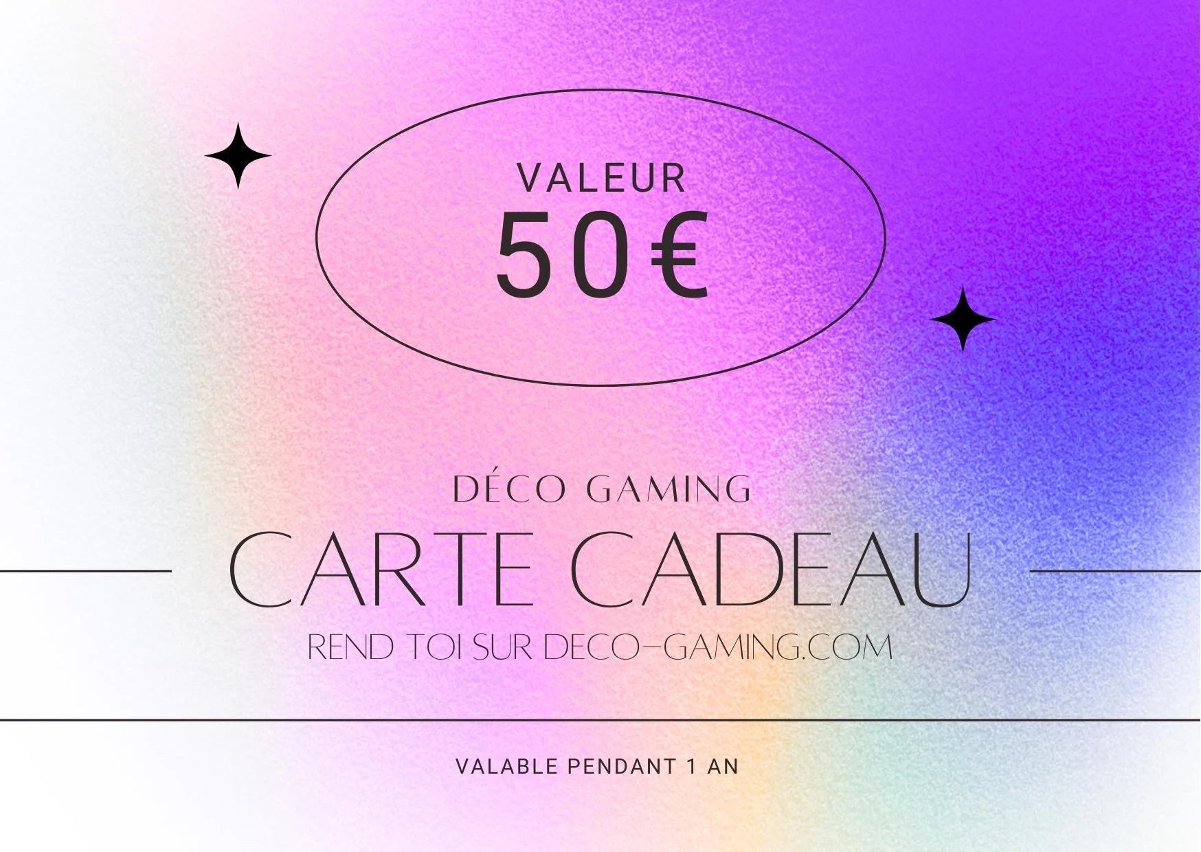 Carte Cadeau Déco-Gaming - Déco Gaming