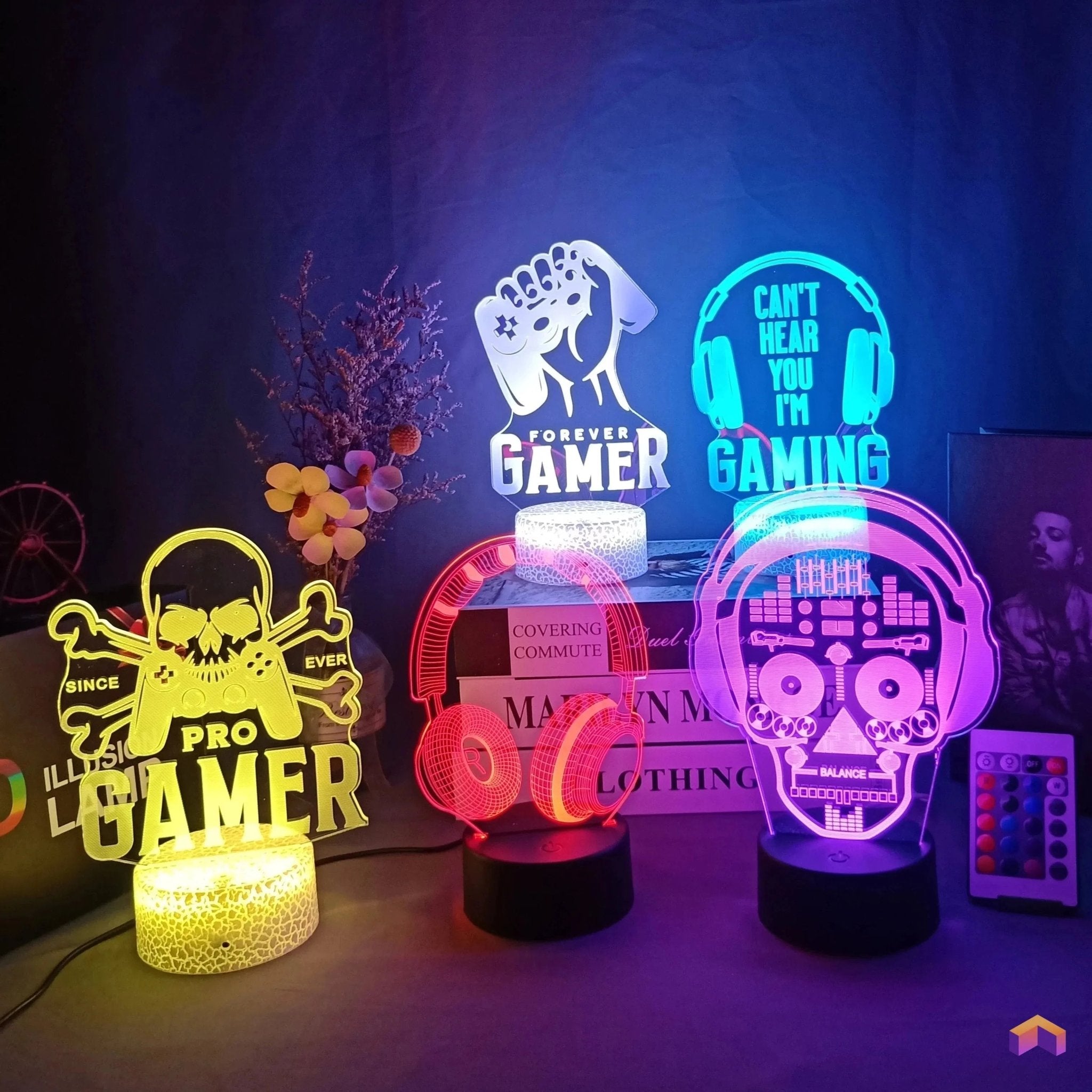 Lampe 3D Casque Gaming - Déco Gaming