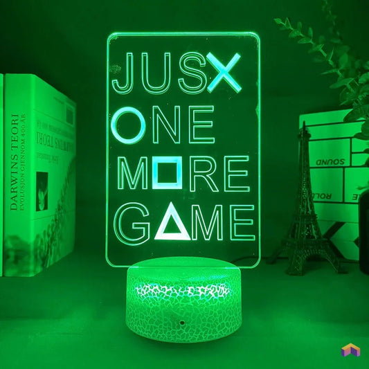 Lampe 3D Just One More Game - Déco Gaming