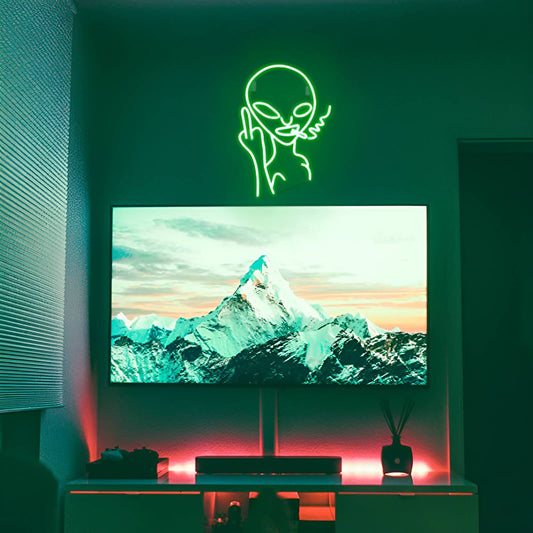 Panneau LED Alien - Déco Gaming