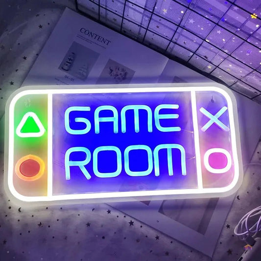 Panneau LED néon Game Room - Déco Gaming