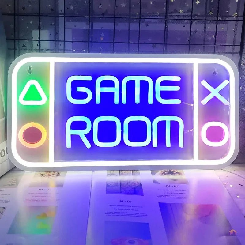 Panneau LED néon Game Room - Déco Gaming