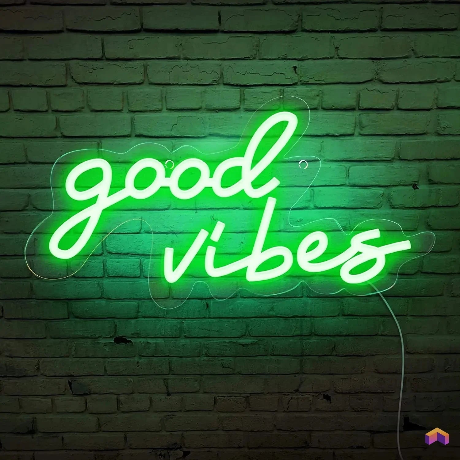 Panneau LED néon Good Vibes - Déco Gaming