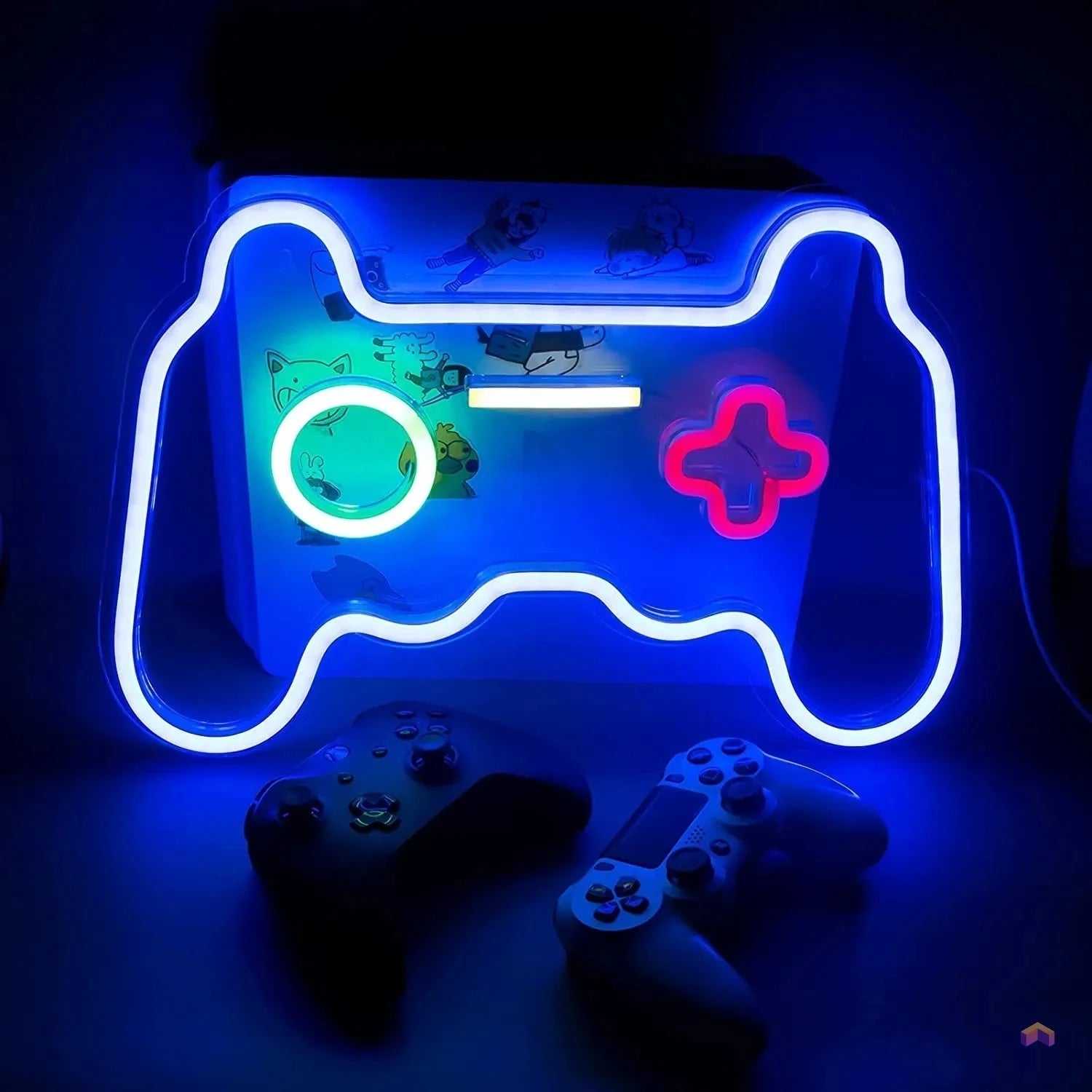 Panneau LED néon manette de jeux - Déco Gaming