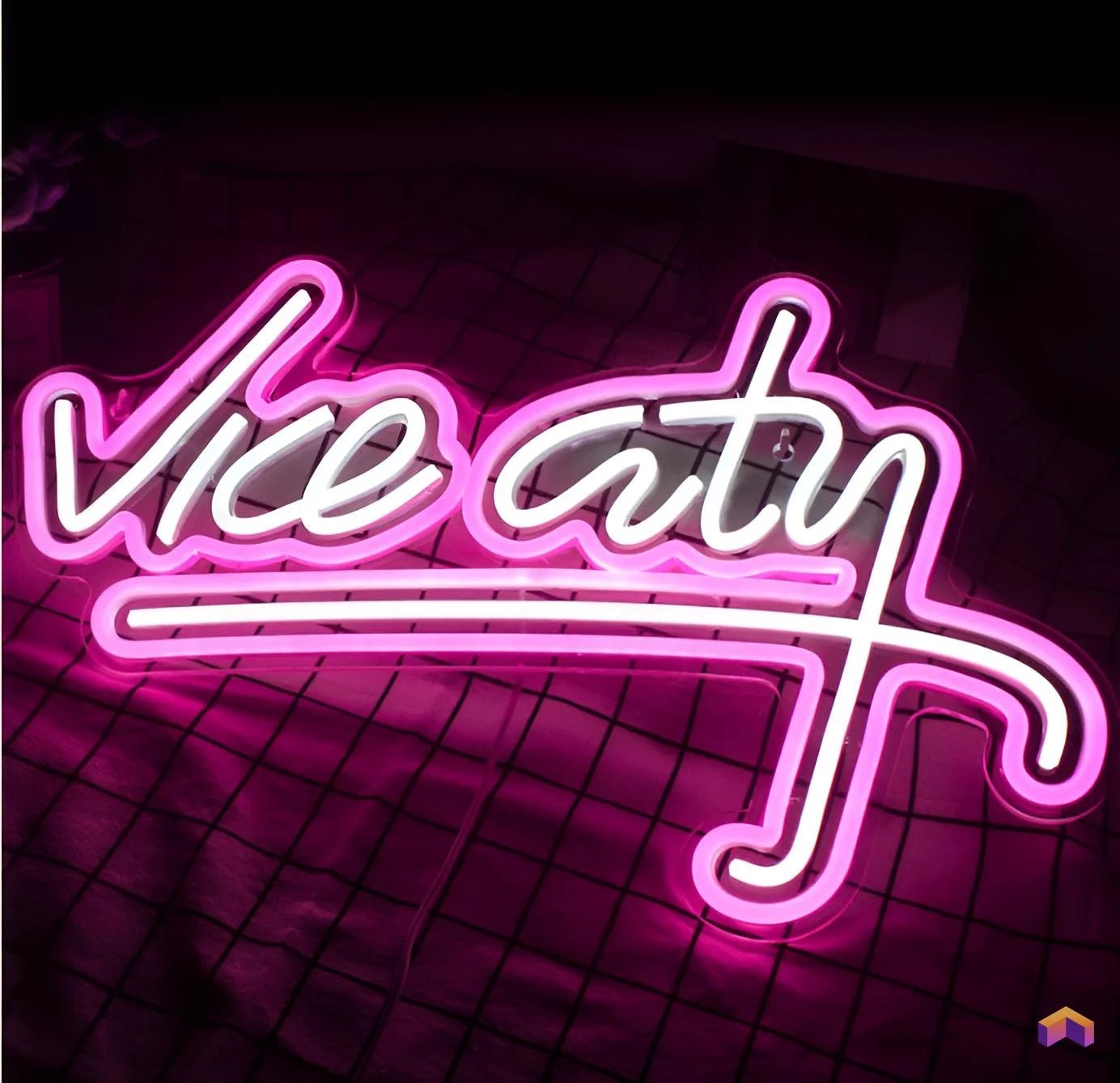 Panneau LED néon Vice City - Déco Gaming