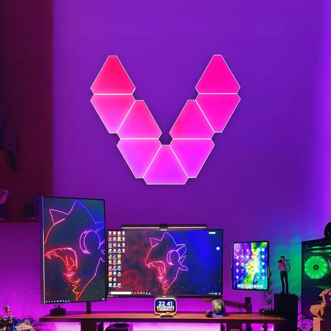 Panneau LED Triangulaire RGB - Déco Gaming