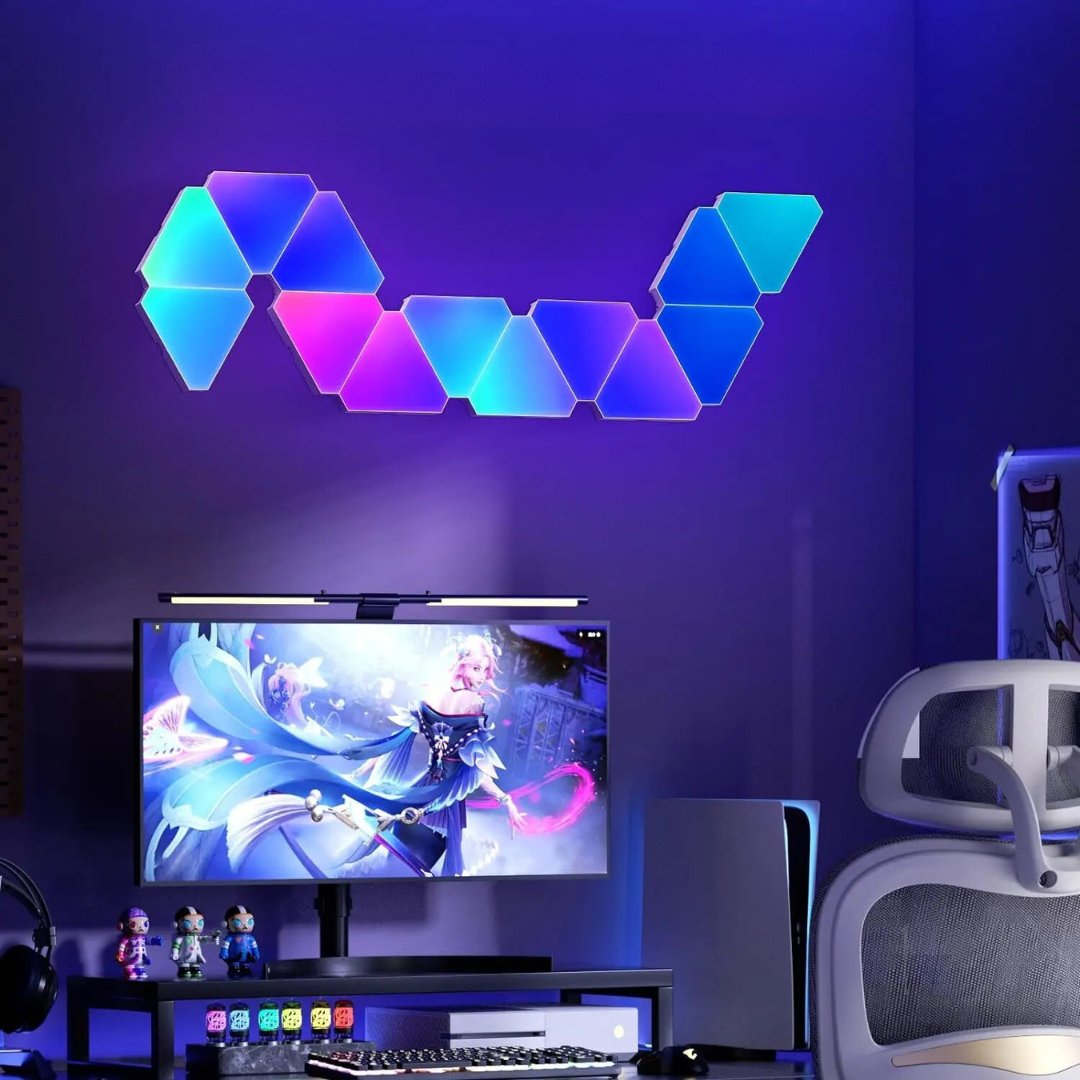 Panneau LED Triangulaire RGB - Déco Gaming