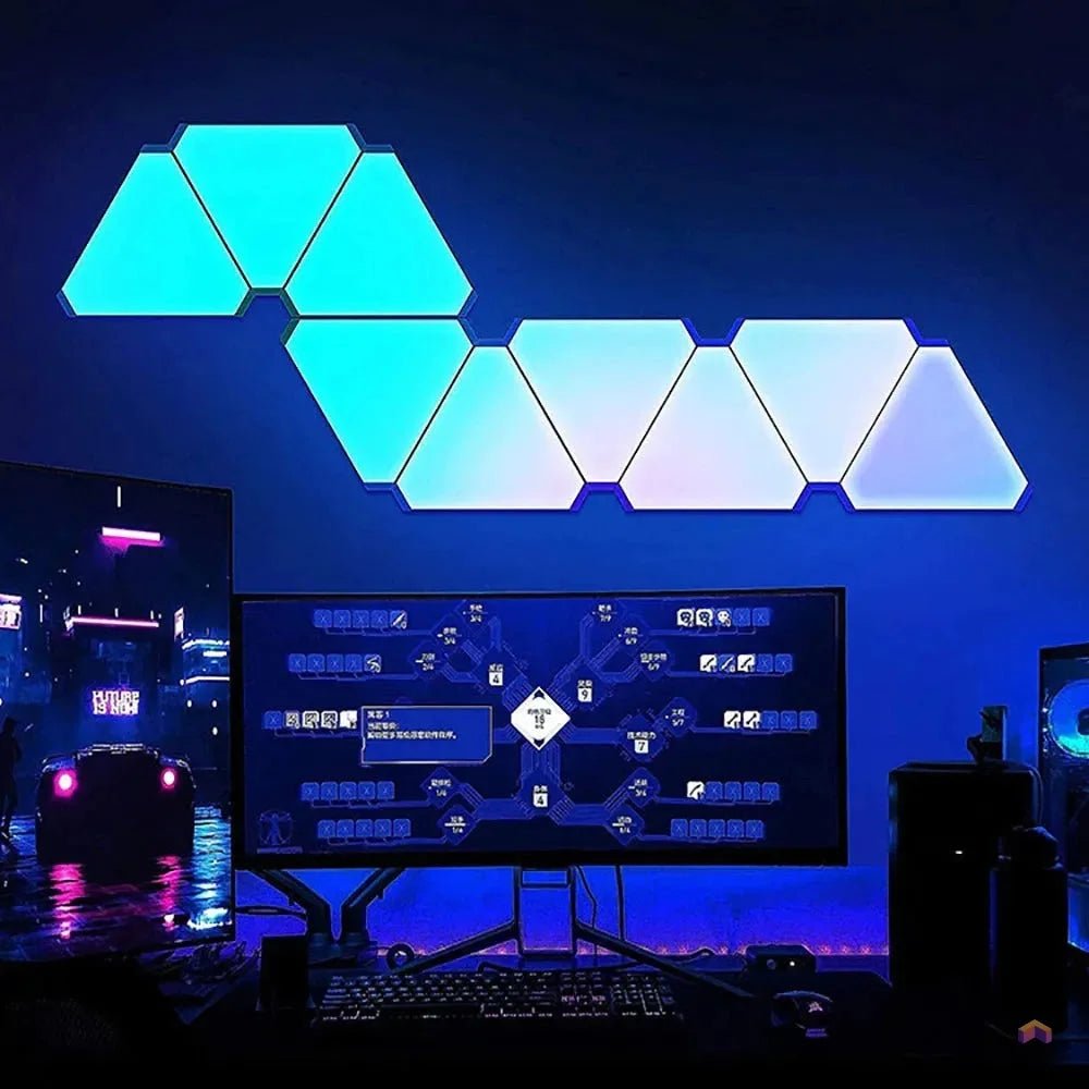 Panneau LED Triangulaire RGB - Déco Gaming