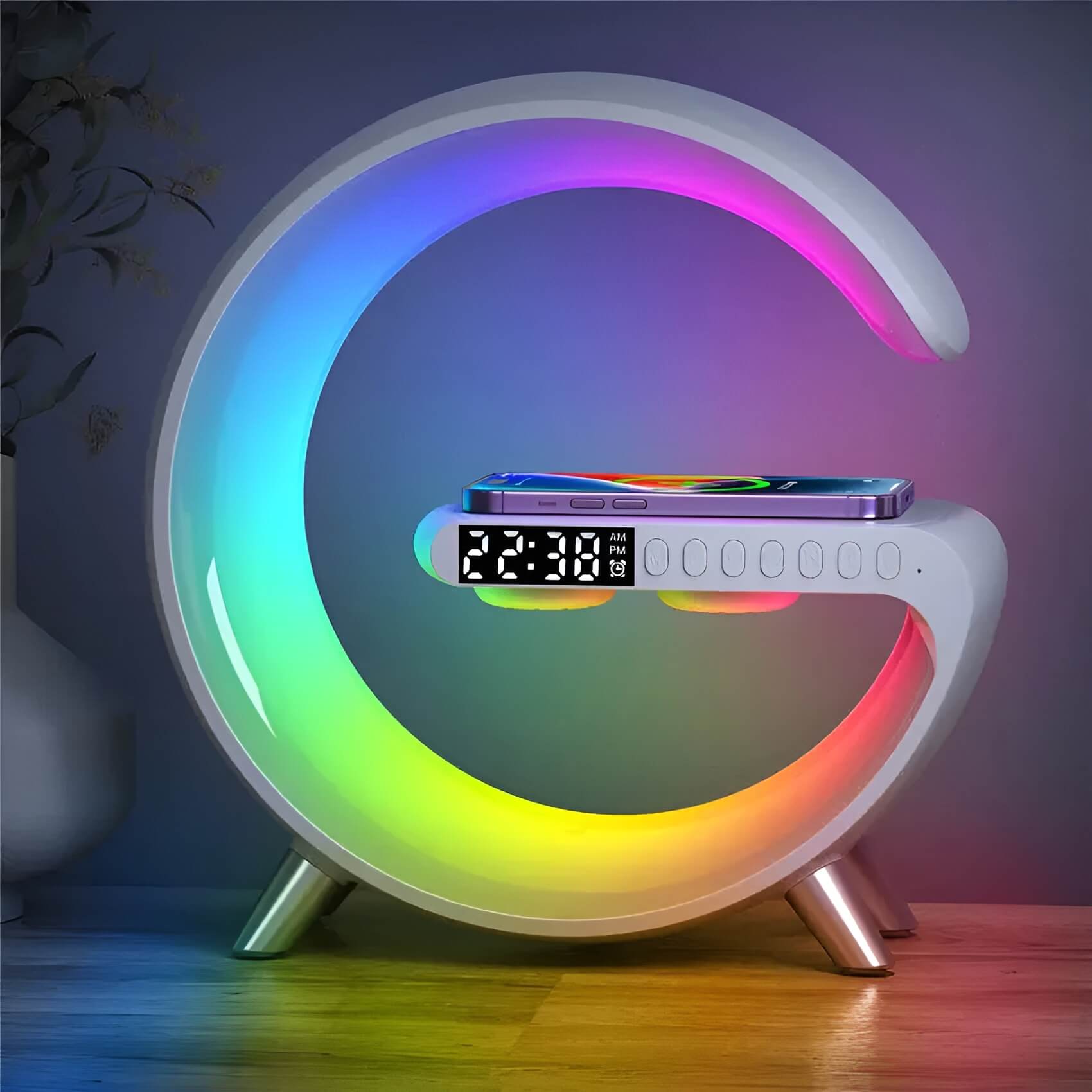 Réveil LED RGB Chargeur à Induction - Déco Gaming