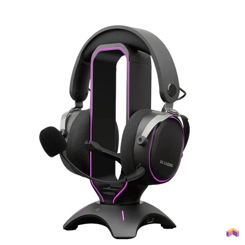Support Casque Bungee RGB + USB - Déco Gaming