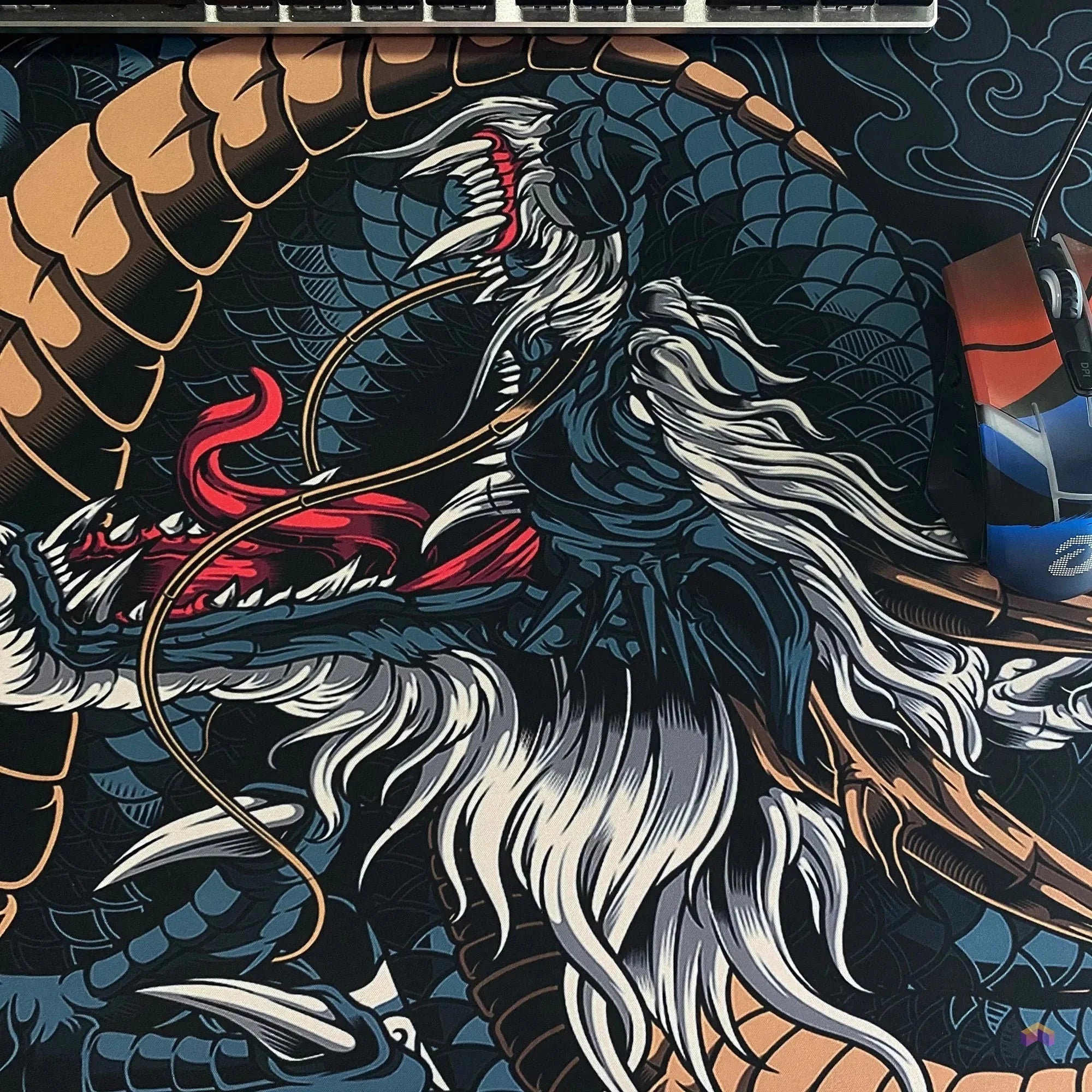 Tapis de souris XXL Dragon chinois - Déco Gaming